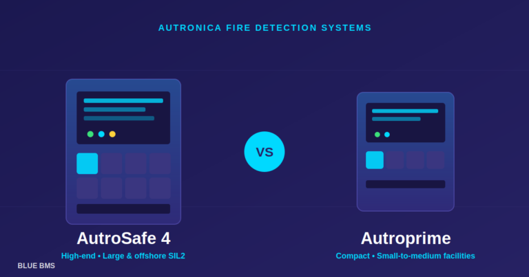 AutroSafe 4 vs Autroprime fire alarm control panels side by side comparison