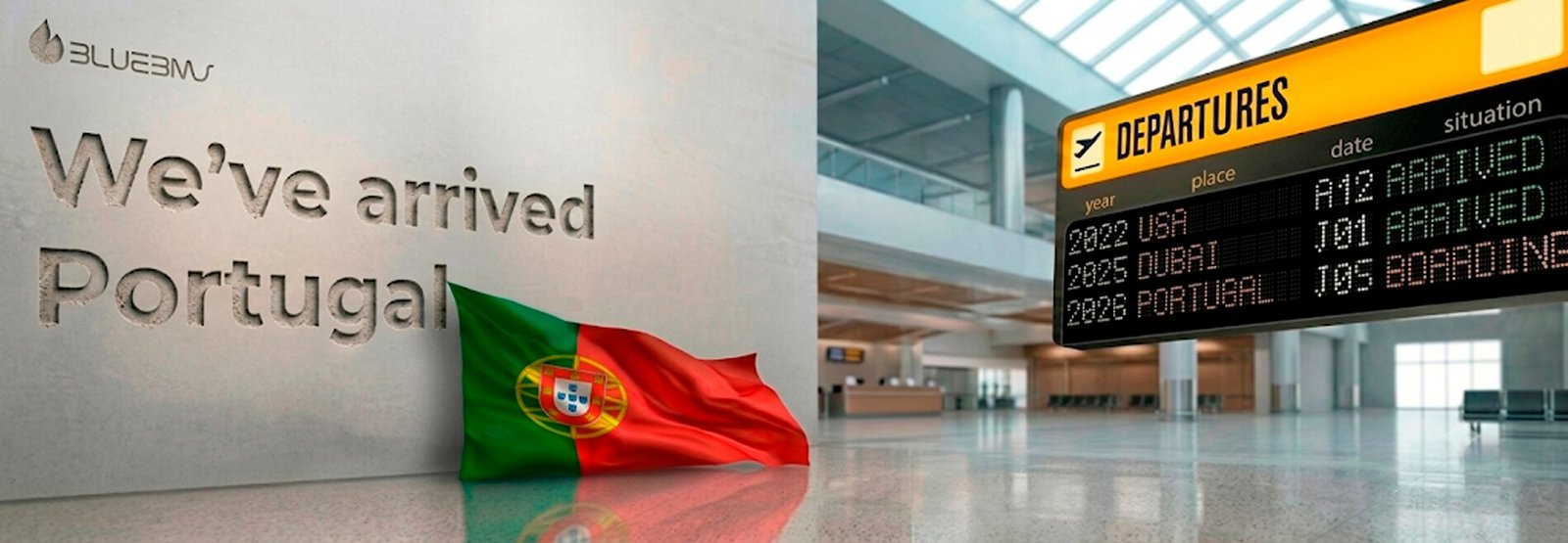 the fire and gas safety's company, blue BMS, arrived in Portugal