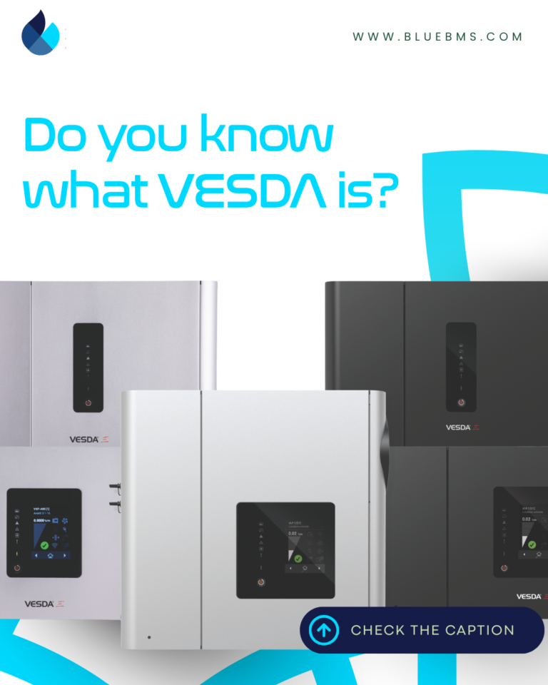VESDA aspirating smoke detection sampling pipe network and detection chamber, EN 54-20 Class A B C reference by Blue BMS