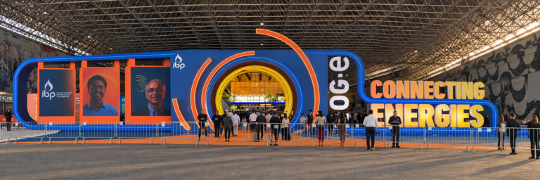ROG.e 2026 entrance at Riocentro in Rio de Janeiro, where Brazil offshore oil and gas trends met the Connecting Energies theme